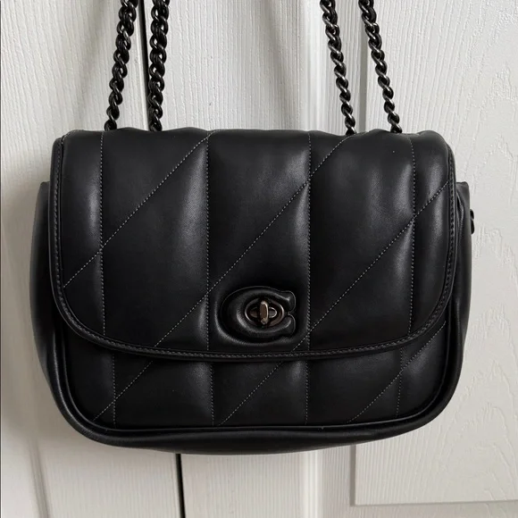 Coach Black Quilted Shoulder Bag - Picture 2 of 6